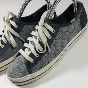 6 KEDS GREY LOW TOP LACE UP SHOE
